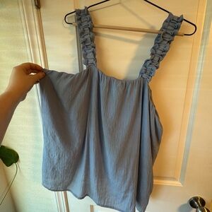 Blue Sleeveless Women's Top